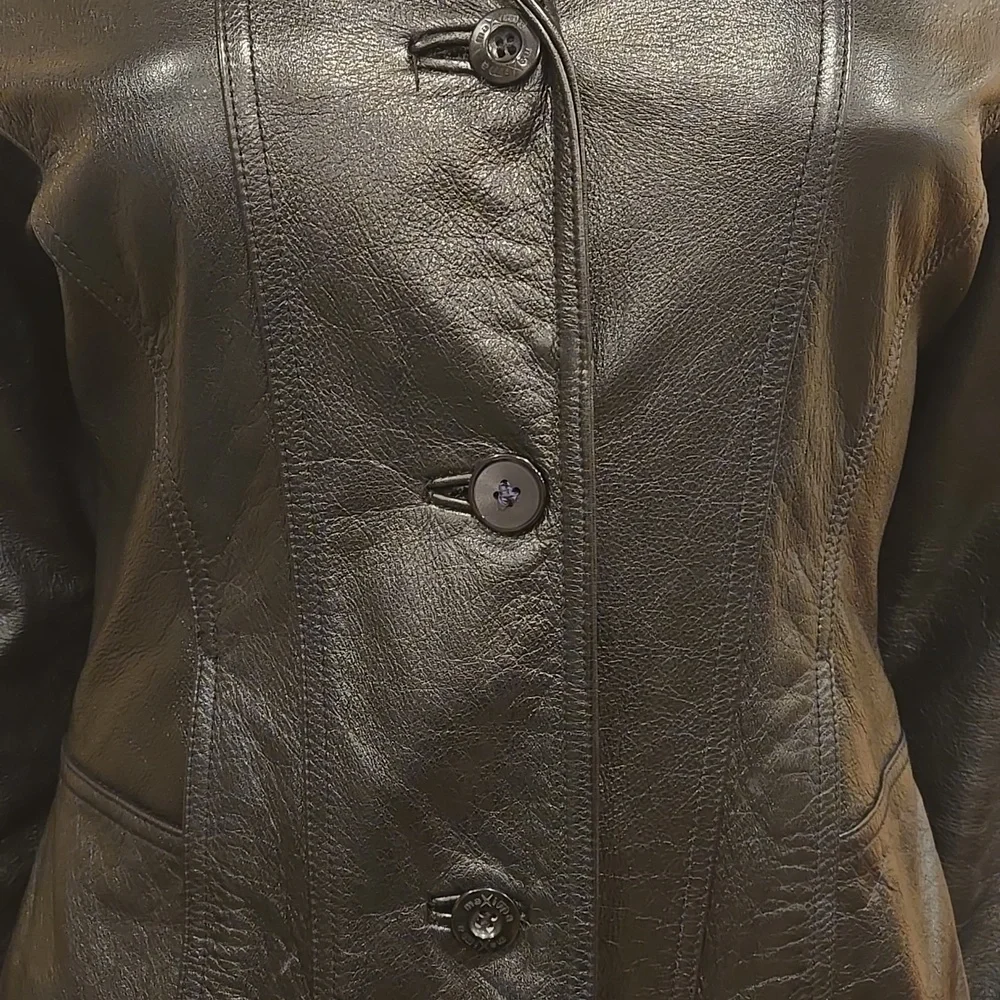Wilsons Leather Button Jacket With Pockets